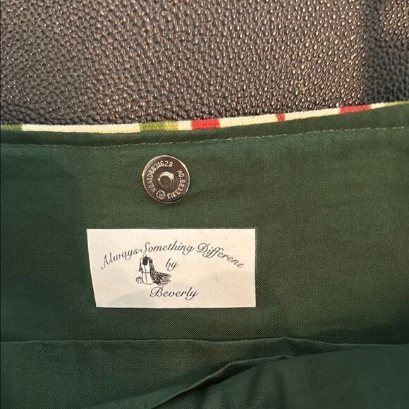 Tropical Palm Print Tote Bag with Bamboo Handles - Picture 2 of 8